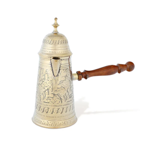 Cafetière arabe artisanale de qualité supérieure, design turc vintage en métal, prix de gros pour le thé au cuivre - Product Image 3