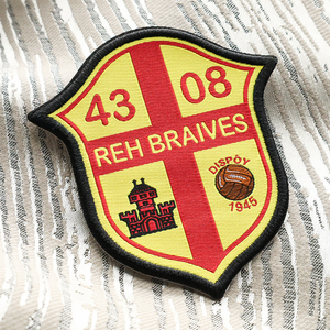 Sporting Club Damigny Circular Logo On Embroidered Edge Woven Patches and Custom Woven Patches Sale For Sports Uniforms - Product Image 6