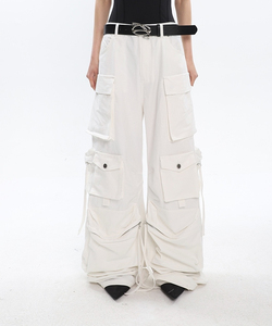 Streetwear for Women's Winter Skinny Cargo <b>Jeans</b> Multi-Pocket Straight Baggy Jogger Pants Button Decoration Denim Girls' - Product Image 2