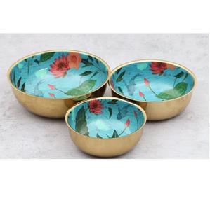 Bol décoratif en métal de style traditionnel, finition nickel, en aluminium, pour servir des fruits, des en-cas et des fruits secs - Product Image 6