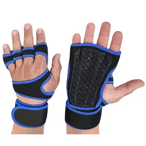 Pelindung pergelangan tangan Neoprene wanita, olahraga angkat beban tanpa jari untuk latihan Gym dan kebugaran ukuran XS