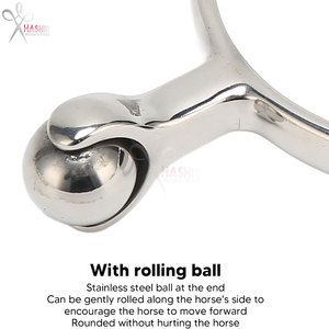 Éperons à cheval en acier inoxydable à boule lisse, éperons anglais et western pour cowboy, accessoires d'équitation HASHIR INTERNATIONAL - Product Image 3