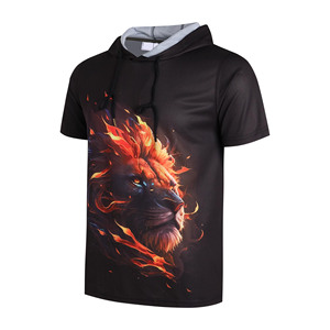 Camisetas con Capucha Sublimadas de Secado Rápido, Corte Regular, Suaves, con Logotipo Personalizado, Proveedor OEM, Verano, 100% Poliéster Transpirable, Más Vendidas - Product Image 1