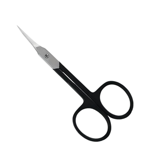 Black Handle Stainless Steel <b>Cuticle</b> Scissors Sharp Blade Beauty <b>Tools</b> For Manicure Adults Round Hole Design Durable - Product Image 1