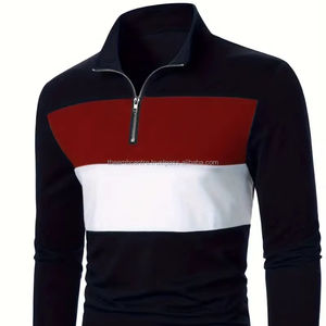 Nueva camiseta de verano a la moda para hombre, ropa deportiva informal de manga larga, Camiseta de algodón ajustada, polos transpirables, polos para hombre - Product Image 1