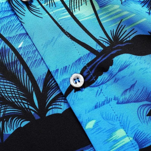 Chemise Hawaïenne Palmshadow Aloha pour Homme – Imprimé Palmiers, Idéale pour l'Été, les Vacances Tropicales et la Plage - Product Image 3