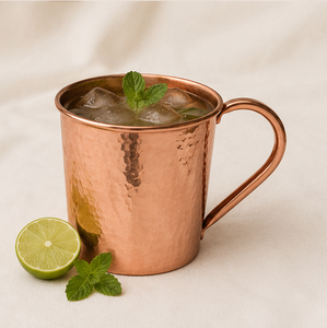 Handcrafted 100% Pure Copper Moscow Mule Mug Solid Hammered Finish Cocktail <b>Drinkware</b> For Home Bar Food Safe Copper Cup On Sale - Product Image 2