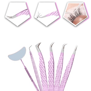 Meilleures ventes : Ensemble de pinces à cils personnalisables en gros, en acier inoxydable durable, à pointe fine, antistatiques, de précision, pour la beauté - Product Image 3