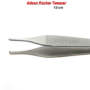 Pinzas Adson Brown Dentales Curvas con Orificios, Portaagujas Quirúrgico para Dedo Pulgar, Juego de Instrumentos de Acero Inoxidable CE Manual - Product Image 5