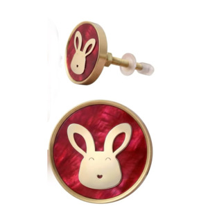 Pomo Redondo de Resina y Latón para Muebles con Diseño de Conejo Rojo, Ecológico y de Fácil Instalación, Moderno para Cajones, Armarios y Roperos - Product Image 5