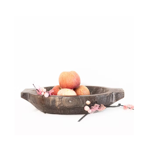 Tazón de madera decorativo para ensaladas, frutas, cocina o centro de mesa, forma redonda y en oferta. - Product Image 4