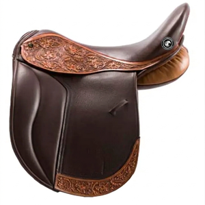 Silla de montar inglesa multiusos para salto y doma, cómoda, de cuero, con estructura de plástico y resistente para equitación. - Product Image 3