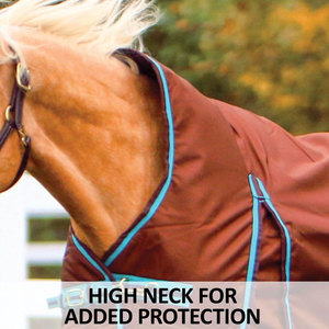 Couverture de cheval imperméable respirante pour l'extérieur avec cache-cou intégré – Fabricants de couvertures de cheval - Product Image 3