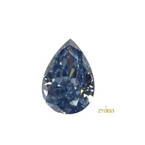 Moissanita Azul VVS1 de Alta Calidad, 9x13mm 8x12mm, 5ct 4ct, Cultivada en Laboratorio, Corte Pera, Color Play/Fire, Gemas HQ, Certificadas por Terceros - Product Image 2