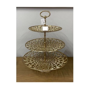 Gold Multiple Tier Cake Stand Aluminium Metal cake stand - Product Image 2