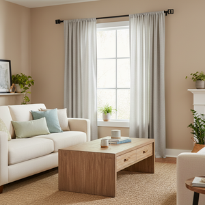 Barra de Cortina Moderna con Adornos y Soportes de Pared, Longitud Personalizable para Decoración de Ventanas - Product Image 4