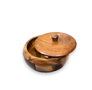 Design Round Roti Casserole Box Classic Looking Home <b>Dinnerware</b> Roti Chapati Box With Metal Lid and Tong - Product Image 3