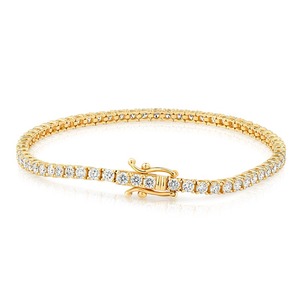3.6CT Round Lab Grown Diamond Tennis <b>Bracelet</b> 9K Yellow Gold Wholesale Custom Fine Jewelry Manufacturer - Product Image 3