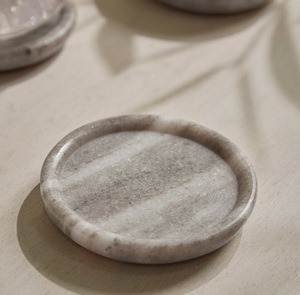 Organic White Travertine <b>Coaster</b> <b>Set</b> Natural Stone Drink <b>Coasters</b> Minimalist Tabletop Decor Elegant Beverage Holder Modern Din - Product Image 6