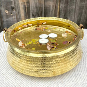 Top Selling Products Modern Premium Quality Hammered Brass Pedicure Bowl Classic <b>Rounded</b> Shaped Bowl - Product Image 5