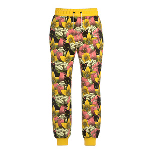 Pantalon de survêtement 100% coton taille haute OEM pour hommes, couleurs personnalisables, logo brodé, jogging vintage délavé à l'acide, leggings de yoga - Product Image 1