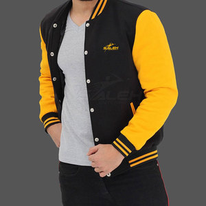 Chaqueta Varsity Elegante Estilo Urbano con Mangas Acanaladas y Tejido Cómodo - Product Image 5