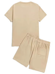 Ensemble court deux pièces d'été 2026 de haute qualité avec logo personnalisé, t-shirt et short, survêtement pour hommes, vêtements de sport, short de survêtement - Product Image 6