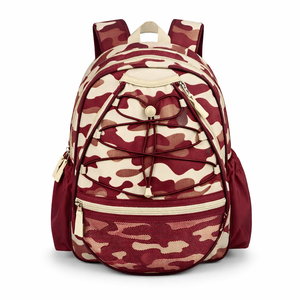 Customizable Camouflage <b>Backpack</b> 30-<b>40L</b> Zipper Closure Water Resistant Polyester Sport Casual Racket Bag with Shoe Compartment - Product Image 1