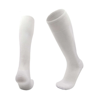 Chaussettes hautes unies en coton tricoté respirantes pour adultes – Idéales pour le football, le basketball, l'été – Épaisseur standard - Product Image 3