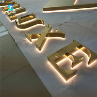 Letras Retroiluminadas de Fácil Instalación, Letrero de Acrílico LED 3D con Halo, Logotipo Iluminado para Exhibición Comercial, Letrero con Nombre Iluminado Personalizado