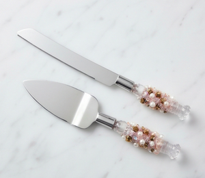 Serveur de gâteau de luxe avec poignée en perles Ustensile de coupe de gâteau élégant et fonctionnel idéal pour la cuisson au quotidien - Product Image 1
