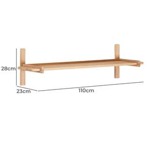 Étagère murale élégante en bois de chêne - Design intemporel |   Vente en gros personnalisée OEM - Product Image 4