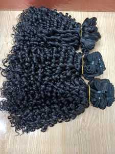 Trama doble vietnamita/camboyana de alta calidad para paquete de cabello humano crudo rizado sin procesamiento de enredos extensiones de cabello al por mayor - Product Image 6