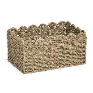 Cesta de mimbre con borde ondulado, cesta de almacenamiento hecha a mano, venta al por mayor, ecológica, hecha en Vietnam - Product Image 3