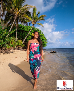 Service de fabrication textile sur mesure de paréos de plage tropicaux, sarongs hawaïens, tahitiens, fidjiens, samoans, OEM, ODM, marque privée, Inde - Product Image 1