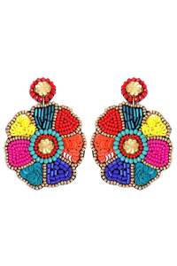 Pendientes de aro grandes con cuentas y joyería de diseño de pingüino para niñas de la India. - Product Image 6
