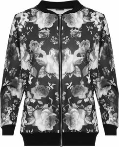 Womens Ladies Biker Celebrity Camo Flower FLoral Print Bomber Jacket - Product Image 4