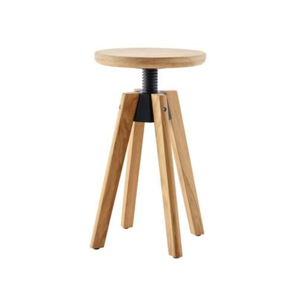 Solid Teak <b>Wood</b> Portable Modern Minimalist Outdoor Dining Home Bar <b>Stool</b>-Waterproof & Eco-Friendly - Product Image 2