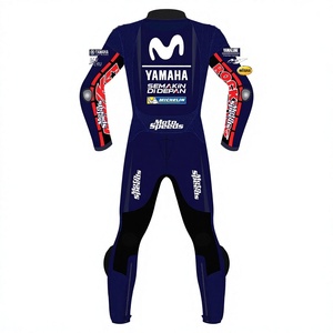 Traje de Carreras MotoCP Maverick Vinales Ramaha, Personalizado, de Piel de Canguro/Vaca, con Triple Costura, Profesional, CE - Product Image 2