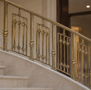 Rampe en laiton encadrée pour hôtels de luxe, villas, escaliers et intérieurs architecturaux contemporains - Product Image 4