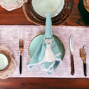 Servilleteros de seda de Color atractivo diseños de moda servilleteros de alta calidad para boda fiesta restaurantes Decoración de mesa - Product Image 6