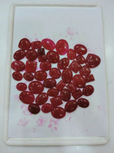 Piedra preciosa suelta natural al por mayor cantidad mezcla cuarzo rojo Cuarzo color granate suelto facetado hecho a mano - Product Image 3