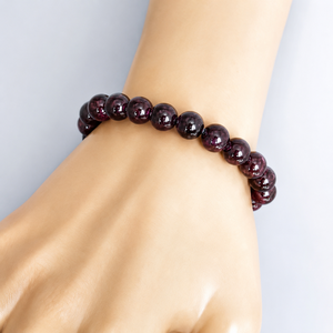 Bulk 8mm Red Natural Garnet Gemstone Beaded Crystal <b>Bracelet</b> Stretch <b>Healing</b> Stone Jewelry Gift Reiki Inspired - Product Image 2