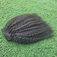 Nouvel Arrivage 100% Cheveux Humains Vierges Remy, Mèches Indonésiennes Naturelles Texture Kinky Straight Yaki, Super Double Drawn, Double Trame Faite à la Machine