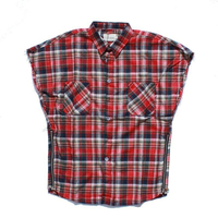 Chemise sans manches en flanelle premium pour homme, style motard, à carreaux, fabriquée au Pakistan, débardeur pour homme