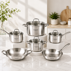 Juego de Utensilios de Cocina de Acero Inoxidable OEM de 10 Piezas, Colección de Utensilios de Cocina de Primera Calidad, Higiénicos y de Grado Alimenticio - Product Image 1