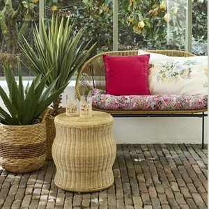 Mesa de Centro de Ratán Natural Hecha a Mano, Mesa Auxiliar Boho Minimalista, Mueble de Salón con Acentos Tejidos en Mimbre Sostenible - Product Image 4