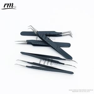 Pince à cils à volume individuel en fibre de pointe droite en acier inoxydable pour l'extension des cils Pince à épiler à isolation des cils à pointe incurvée - Product Image 6