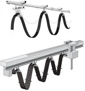 Sistema de gestión de cables C-Rail con accesorios para equipos de manipulación de materiales eléctricos y electrónicos en material de acero inoxidable - Product Image 1