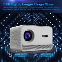 Mini projecteur domestique portable 4K HD avec haut-parleur stéréo intégré, projection murale LED sans fil de 120 pouces pour chambre, Android 13 2G
